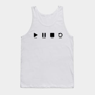 play pause stop Tank Top